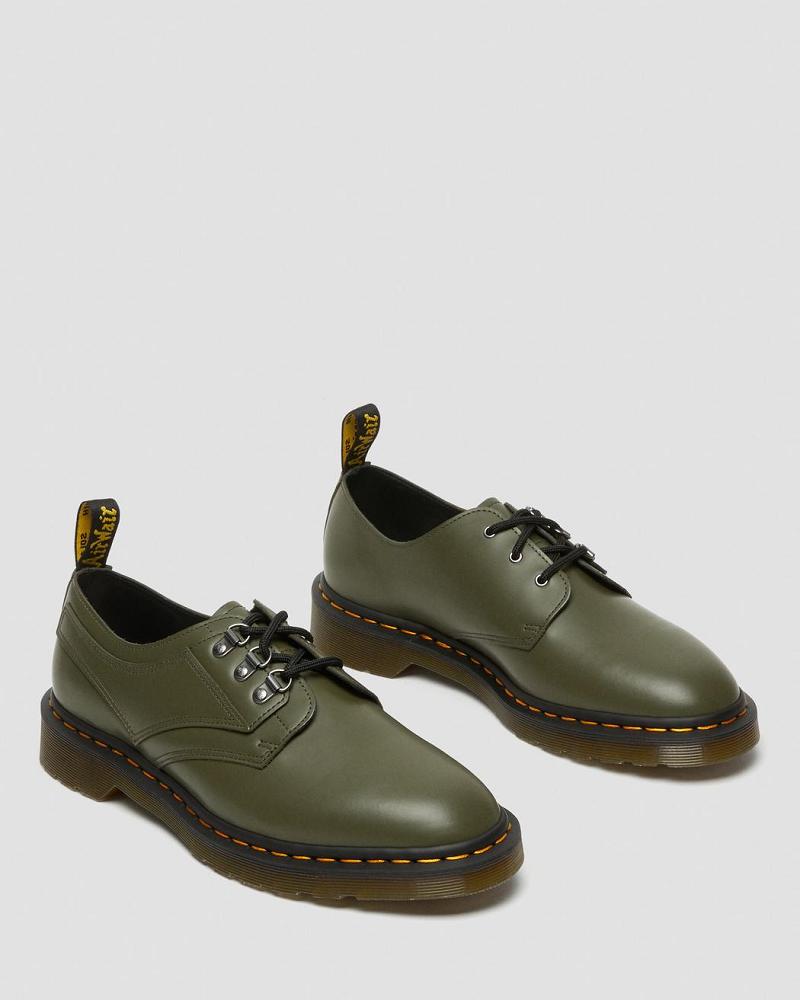 Dr Martens 1461 Verso Smooth Læder Oxford Sko Dame Grøn | DK 376QMA